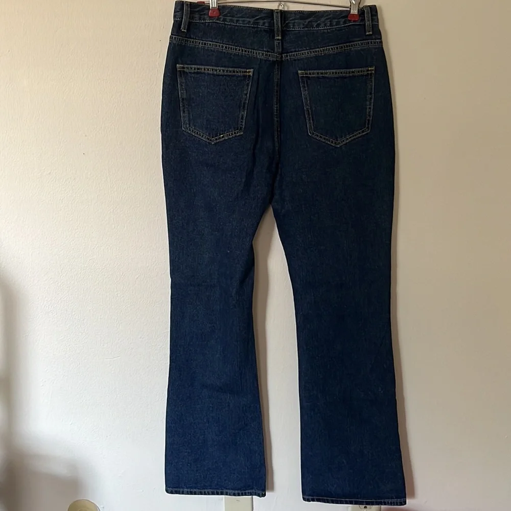 DENIM FIT AND FLARE PANTS - Picture 4 of 4